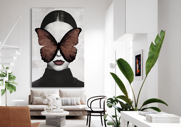 Obraz kobiety z motylem - Dekoracje PATKA Patrycja | Sklep EMPIK.COM