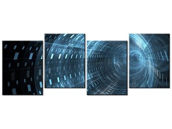 Obraz Kosmiczny tunel 3D, 4 elementy, 120x45 cm - Oobrazy