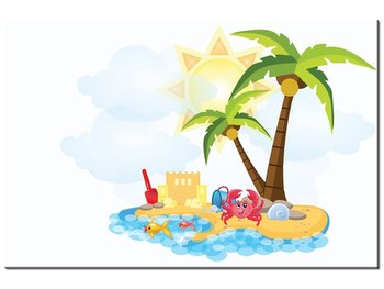 Obraz Krabik na słonecznej plaży, 60x40 cm - Oobrazy