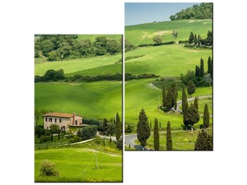 Obraz Kręta droga w Toskanii, 2 elementy, 60x60 cm - Oobrazy