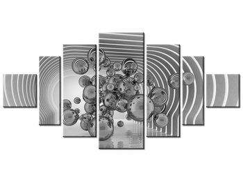 Obraz Kule w futurystycznym pokoju 3D, 7 elementów, 200x100 cm - Oobrazy