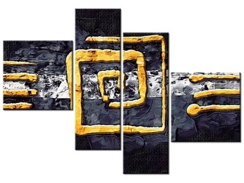 Obraz Kwadratowy wir, 4 elementy, 100x70 cm - Oobrazy