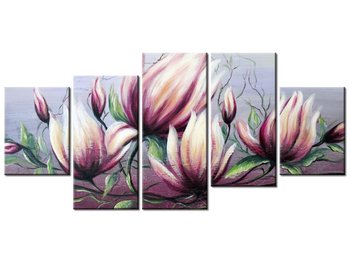 Obraz Kwiat magnolii, 5 elementów, 150x70 cm - Oobrazy