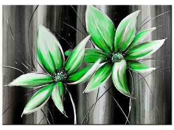 Obraz Kwiaty na zielono, 70x50 cm - Oobrazy