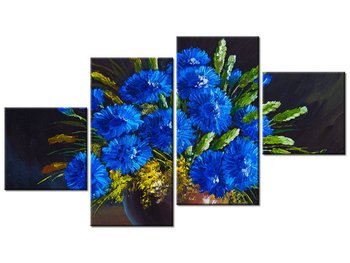 Obraz Kwiaty w wazonie, 4 elementy, 160x90 cm - Oobrazy