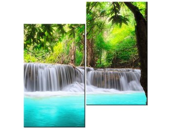 Obraz Lazurowy wodospad, 2 elementy, 60x60 cm - Oobrazy
