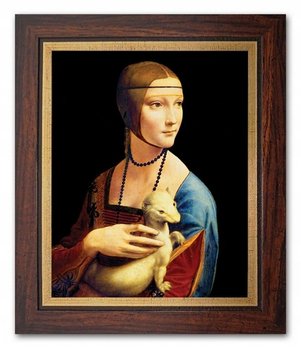 obraz Leonardo Vinci Dama z łasiczką gronostajem - Art Impresja