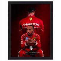 Obraz Lewis Hamilton Formuła 1 Ferrari F1 plakat na ścianę 70x50 cm