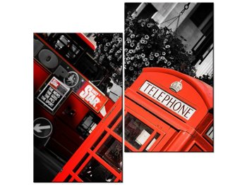Obraz Londyńska budka telefoniczna, 2 elementy, 60x60 cm - Oobrazy