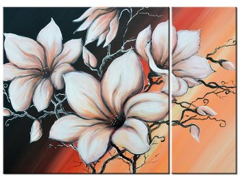 Obraz Magnolia o zachodzie słońca, 2 elementy, 70x50 cm - Oobrazy