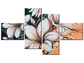 Obraz Magnolia o zachodzie słońca, 4 elementy, 140x80 cm - Oobrazy