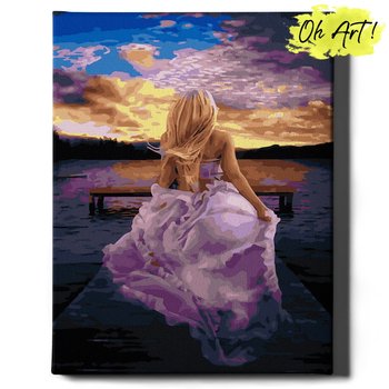 Obraz Malowanie Po Numerach 40X50 cm / Fioletowa Sukienka / Oh Art! - Oh Art!