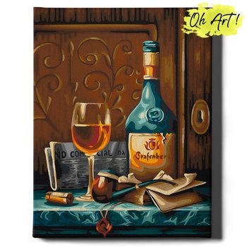 Obraz Malowanie Po Numerach 40X50 cm / Wino Na Stole / Oh Art! - Oh Art!