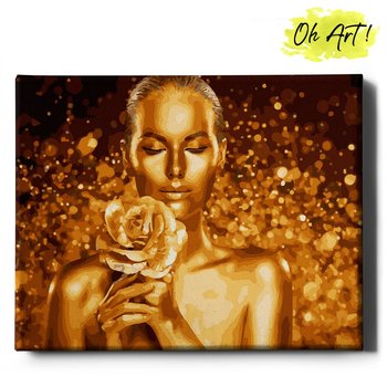 Obraz Malowanie Po Numerach 40X50 Cm / Złota Róża / Oh Art! - Oh Art!