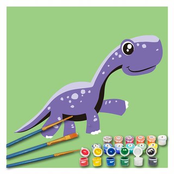 Obraz malowanie po numerach dla dzieci 4-14 lat 20x20cm z ramą dinozaur - KREOleo