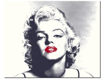 Obraz Marilyn Monroe z czerwonymi ustami, 50x40 cm - Oobrazy