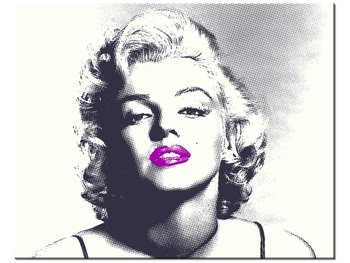 Obraz Marilyn Monroe z fioletowymi ustami, 50x40 cm - Oobrazy