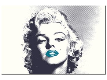 Obraz Marilyn Monroe z turkusowymi ustami, 60x40 cm - Oobrazy