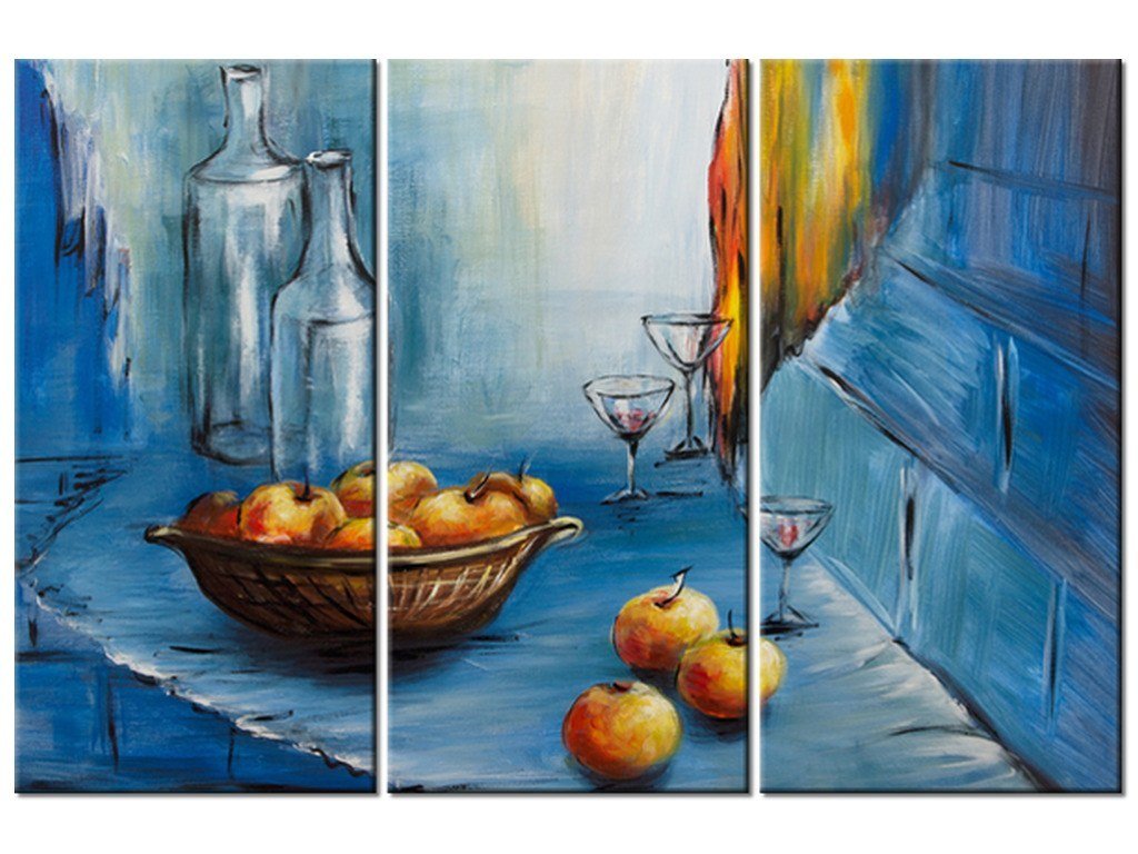 Obraz Martwa natura z jabłkami, 3 elementy, 90x60 cm - Oobrazy | Sklep  
