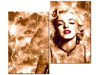 Obraz Marylin Monroe błyskawice i gwiazda, 2 elementy, 80x70 cm - Oobrazy
