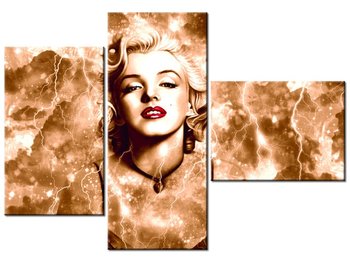 Obraz Marylin Monroe błyskawice i gwiazda, 3 elementy, 100x70 cm - Oobrazy