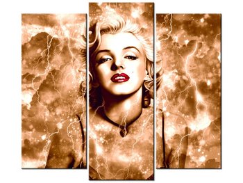 Obraz Marylin Monroe błyskawice i gwiazda, 3 elementy, 90x80 cm - Oobrazy