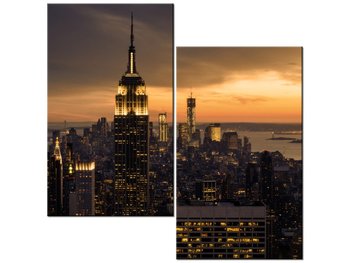 Obraz Miasto Nowy Jork o świcie, 2 elementy, 60x60 cm - Oobrazy