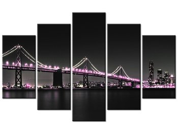 Obraz Most w San Francisco - Tanel Teemusk, 5 elementów, 100x63 cm - Oobrazy