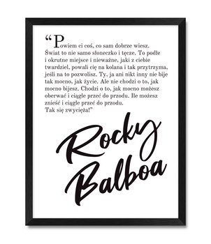 Obraz motywacyjny z cytatem Rocky Balboa 32x42 cm - iWALL studio