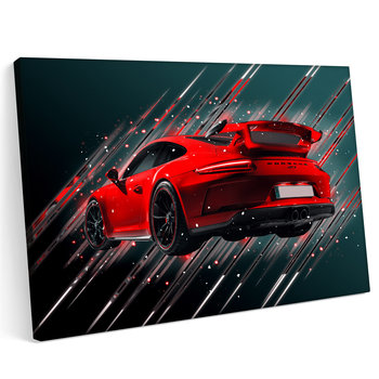 Obraz na płótnie 100x70 Porsche 911 TR3 Czerwone Sportowy - Printonia