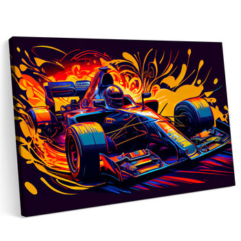 Obraz na płótnie 100x70cm F1 Red Bull Styl Grafiki Bolid Formuła 1 - Printonia