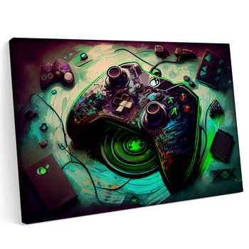 Obraz na płótnie 100x70cm Gaming Neon XOXO Projekt - Printonia