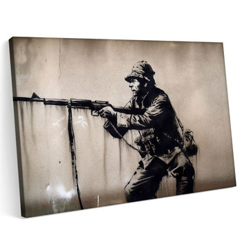Obraz na płótnie 100x70cm Sztuka Uliczna Banksy Rysunki Malarstwo - Printonia