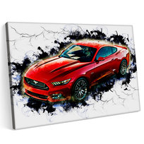 Obraz na płótnie 120x80 Ford Mustang Czerwony Samochód Sport Printonia