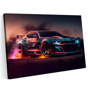 Obraz na płótnie 120x80cm Chevrolet Camaro Samochód Teren Noc - Printonia