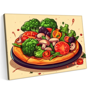 Obraz na płótnie 120x80cm Pizza Pizzeria Jedzenie Włochy Pomidor Warzywa - Printonia