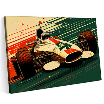 Obraz na płótnie 120x80cm Stary Bolid F1 Retro Formuła - Printonia