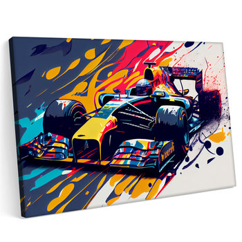 Obraz na płótnie 140x100cm F1 Red Bull Styl Grafiki Bolid Formuła 1 - Printonia