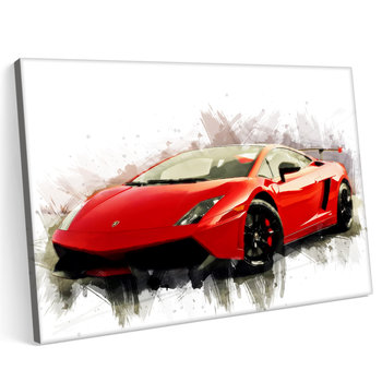 Obraz na płótnie 70x50 Lamborghini Aventador Sport Samochód Czerwony - Printonia