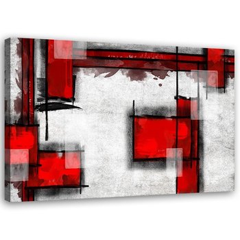 Obraz na płótnie, Abstrakcja geometryczna w czerwieni - 60x40 - Inny producent