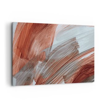Obraz na płótnie - Abstrakcja jesienna i wietrzna - 120x80cm - Sztuka Chaos Minimalizm - Nowoczesny obraz na ścianę do salonu do sypialni ARTTOR - ARTTOR