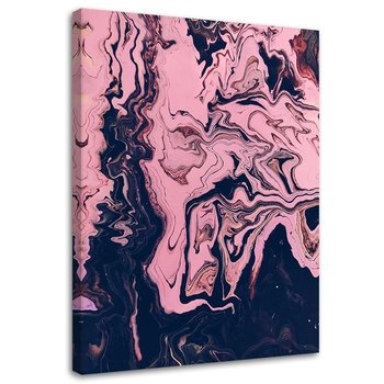 Obraz na płótnie, Abstrakcja różowa malowana - 60x90 - Inny producent