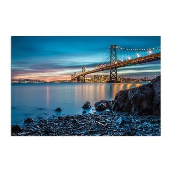Obraz na płótnie, Bay Bridge w San Francisco, 70x50 cm - Caro