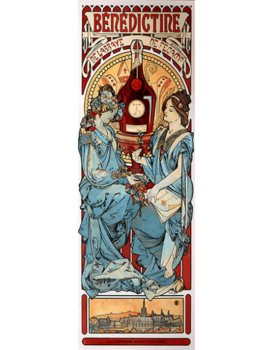 Obraz na płótnie Benedictine - Alfons Mucha 90x30 - Fedkolor