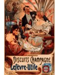 Obraz na płótnie Biscuits Champagne Lefevre Utile - Alfons Mucha 40x26 - Fedkolor