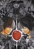 Obraz Na Płótnie CANVAS A3 Death Note Kira i L Anime Manga 40x30 Atram
