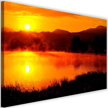 Obraz na płótnie Canvas FEEBY, Jezioro we mgle, 90x60 cm - Caro