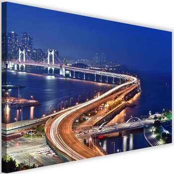 Obraz na płótnie Canvas FEEBY, Most Gwangan w Korei Południowej, 90x60 cm - Caro