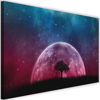 Obraz na płótnie Canvas FEEBY, Ogromny księżyc za drzewem, 90x60 cm - Caro