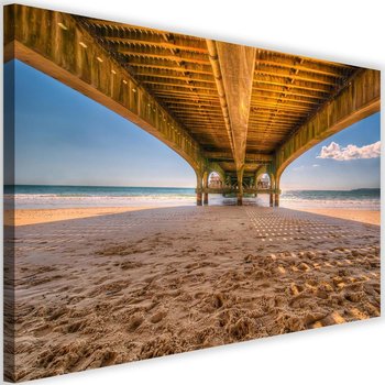 Obraz na płótnie Canvas FEEBY, Plaża pod molo, 90x60 cm - Caro